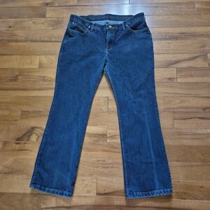 WRANGLER LADIES Q-BABY NO GAP WAISTBAND STRETCH BLUE DENIM JEAN SZ 15/16 X 30